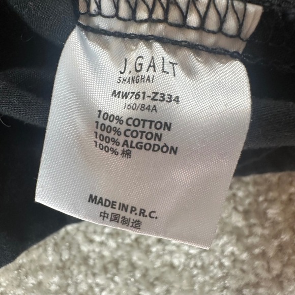 John Galt Brandy Melville Black Dainty Tie Front Cap Sleeve Cotton Top OS Small - Picture 5 of 5